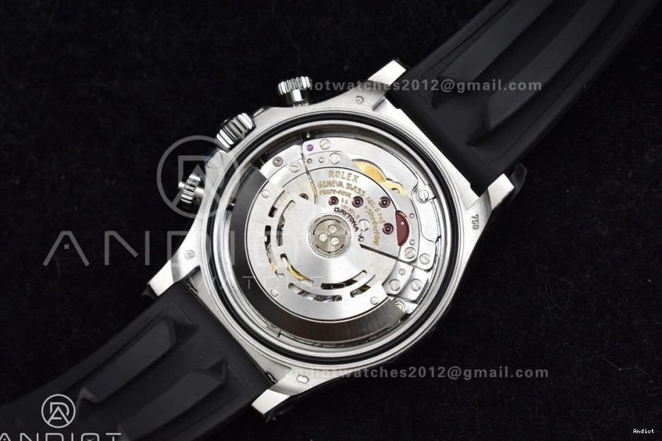 BTF Rubber Diamonds Black Daytona Edition Strap 116519 768 SA Modern Oysterflex on Best 1:1 Dial 0815